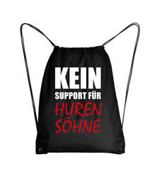 Bild von KEIN SUPPORT FÜR HURENSÖHNE - BEUTEL (schwarz)